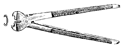 Fig. 87.   The Sand Crack Forceps And Clamp