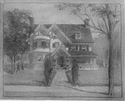 HOUSE AT CLEVELAND, OHIO Watterson & Schneider, Architects, Cleveland, Ohio. Plans of this House are shown on Page 106. Drawing made specially