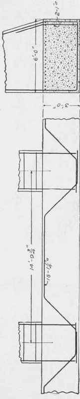 Fig. 195. Details of Continuous Footing, Mershon Building, Philadelphia, Pa.