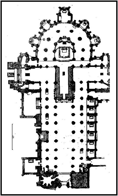  Fig 496: Plan of St. Martin at Tours [plan] (pg620b)