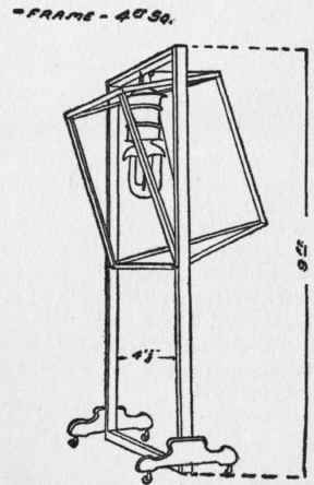 Illustration No. 74. Diagram of Frame for Aristo Lamp