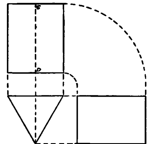 Projections of a Triangular Prism or Block.