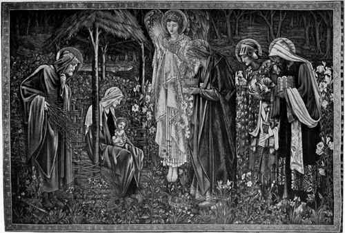 Plate no. 135. The Star of Bethlehem in Exeter College Chapel, a tapestry designed by Burne Jones and Morris and Dearie and woven at Merton.