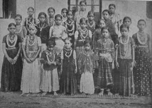 Connaught School For Girls. A group of girl brides from