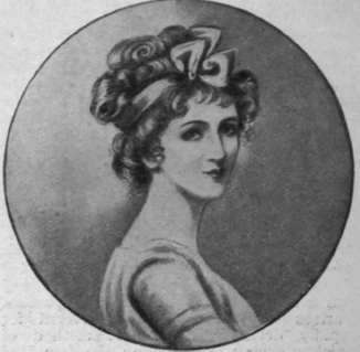 Fig. 3. The coiffure of the beautiful Madame Recamier as seen in a contemporary portrait