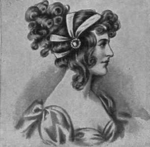 Fig. I. The Merveilleuse coiffure that was in vogue after the