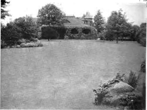 Side yard in 1902, looking toward the bouse.