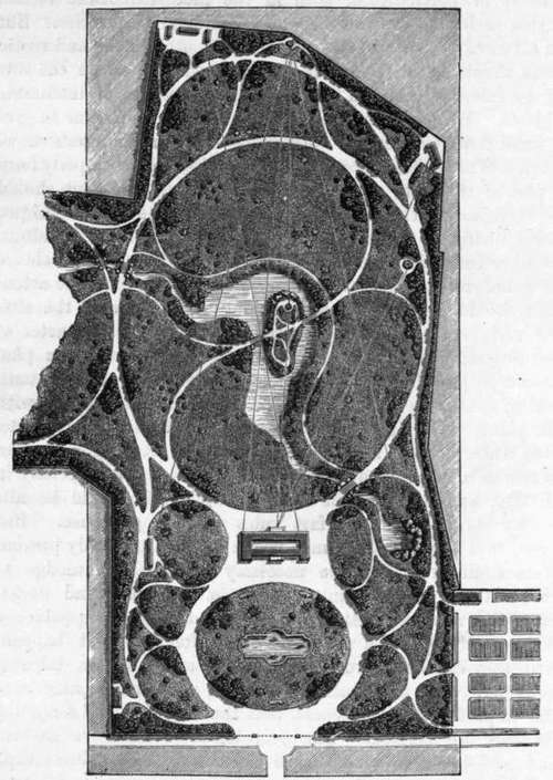 Fig. 262. Plan Of Modern French Landscape Garden.