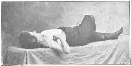 Exercise No 3 Reclining on back and crossing right leg over left, as far as possible, and vice versa