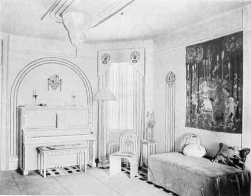 A STUDIO LIVING ROOM IN MODERN STYLE.