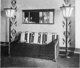 SIDE WALL OF BACHELOR's LIVING ROOM.