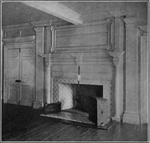 Mantel in Manor Hall, Yonkers.
