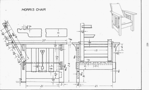 Plate 33 Morris Chair Mechanical Drawing 106