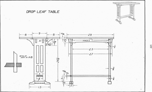 Table Mechanical Drawing