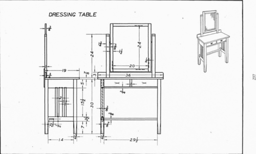 Table Mechanical Drawing