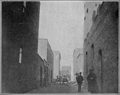city street alley. Planned as interior street,