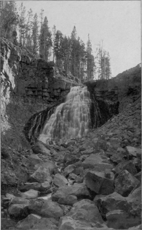 Yellowstone Park Images. Rustic Falls, Yellowstone Park