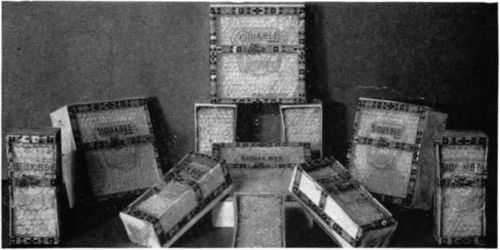 Packages of cut comb honey packed and ready for the market.