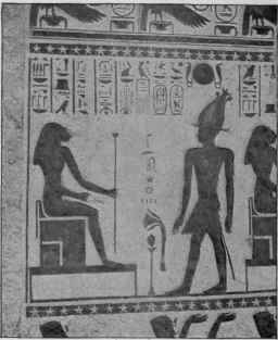 An Egyptian Wall Painting: The Adoration Of The Goddess Pasht