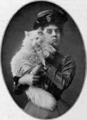 Mrs. Colburn And Her White Persian Paris.