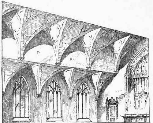 Fig. 179.   Showing Vaulted Ceiling.