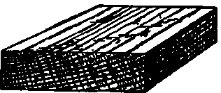 Fig. 5  Honeycombed Board. The checks or cracks form along the pith rays.
