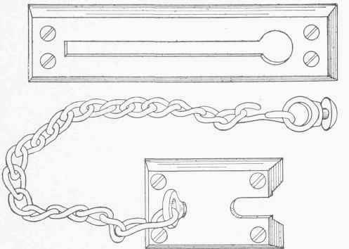 Fig. 56. Chain Bolt, Allowing Door to be Partially Opened