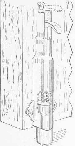 Fig. 59. Door Holder Actuated by Spring Operated by Foot.