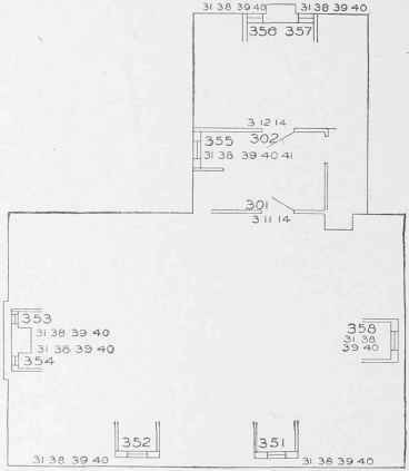 Fig. 71. Attic Plan, with Hardware Items Indicated.