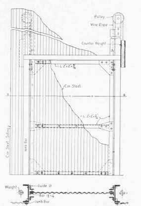 Fig. 91. Detail of Vertical Hoist Door.