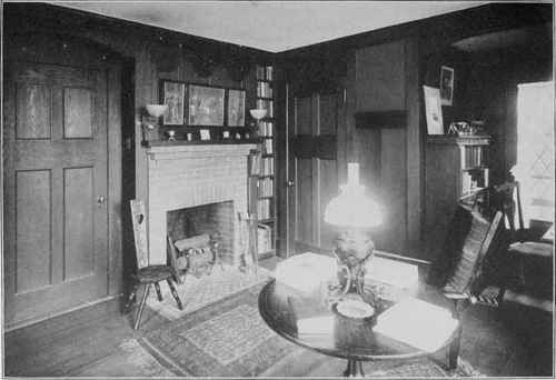 LIBRARY IN HOUSE FOR MR. C. M. THOMPSON, CAMBRIDGE, MASS. Cram, Goodhue & Ferguson, Architects, Boston and New York.