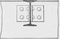 Fig. 147. BEAM FRAMED FLUSH WITH TOP OF GIRDER AND COPED TO IT