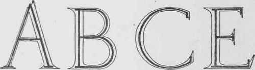 Fig. 6. Skeleton Construction of Letters shown in Fig. 2.