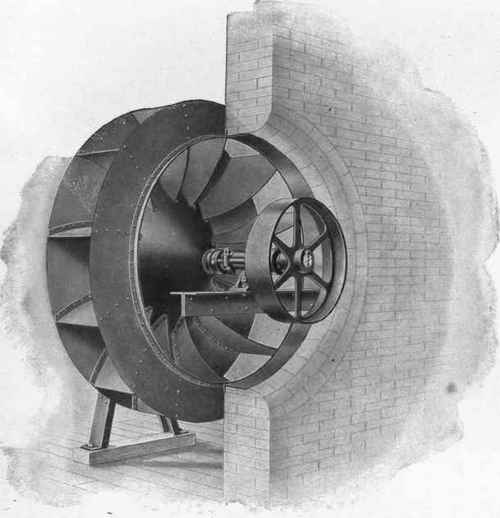 CONE EXHAUST FAN, INLET SIDE.