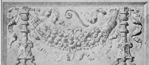 Decorative Carved Panel. Festoon from Temple of Vesta, Tivoll,