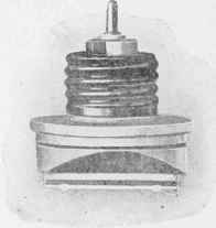Fig. 23. Westinghouse Nernst Screw Burner with Globe Removed, Showing Glower and Tubular Heater.