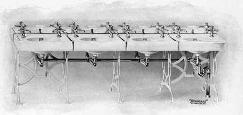 PORCELAIN ENAMELED PANDORA DESIGN DOUBLE SECTIONAL LABORATORY