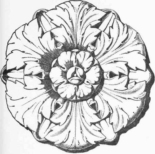Section Through Center. PLATE VII. Acanthus Rosette.