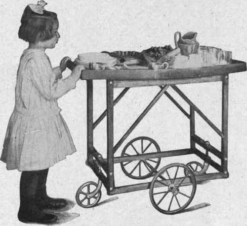 A BUTLER'S TRAY ON WHEELS Photograph Furnished by a Massachusetts Student of the A. S. H. E.