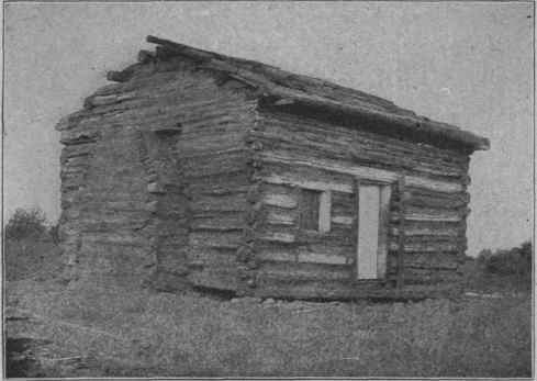 LOG CABIN IN WHICH PRESIDENT LINCOLN WAS BORN.