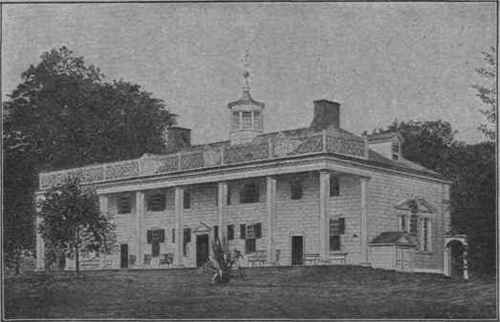 MT. VERNON, THE HOME OF WASHINGTON Southern Colonial House.