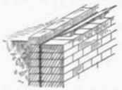Fig: 26.   Wall with Cavity filled with Artificial Asphalt.