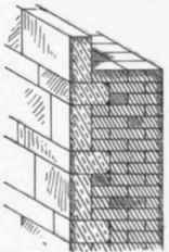 Fig. 37. Brick Wall with Ashlar Facing having Alternate Bond courses.
