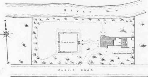 Fig. 440.  Plan of Country house and Grounds.
