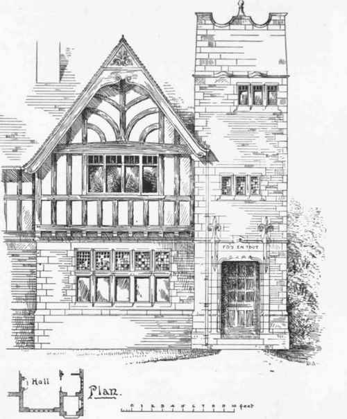Fig. 58  Part of Entrance Front of House, with Half timber Cable etc.
