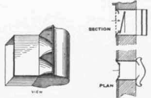 Fig. 586. Projecting Air outlet lor Fixing in Walla