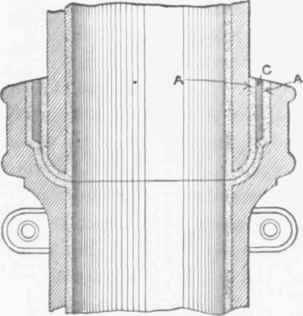 Fig. 743.   Brighton and Venning's Patent Lead lined Iron Pipe and junctions are made on this system, suitable for soil pipes, anti syphonage pipes, and drain pipes.