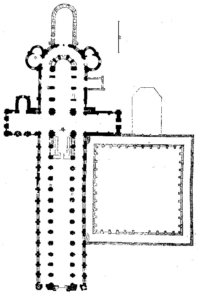 Fig 687 Plan of Norwich Cathedral [plan] (pg857)