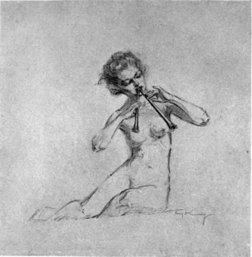 A Figure Study By Troy Kinney For His Etching Provoquante.