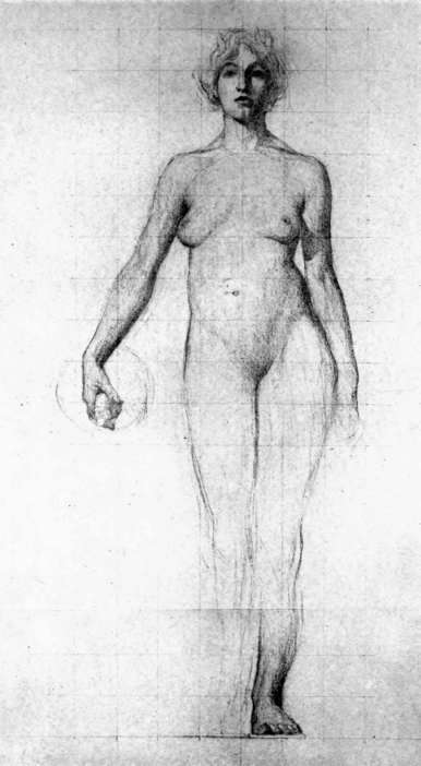 Study By Jules Guerin For Figure In One Of His Mural Decorations In The Lincoln Memorial.